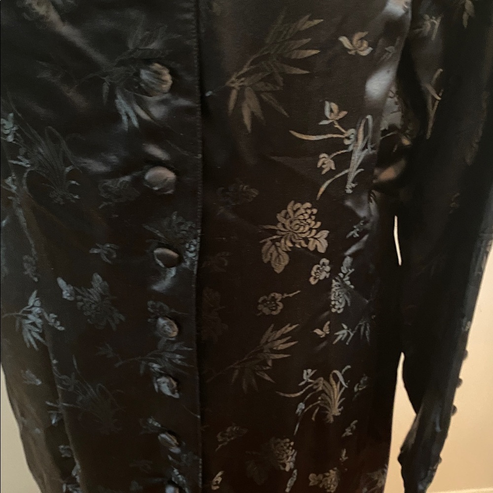 Monsoon brand size 14 black button up Japanese inspired dress - Picture 3 of 11